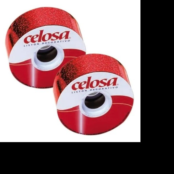 LISTON CELOSA HOLOG. PUNTOS 9 ROJO JANEL 40M. ROLLO